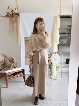 高芦あかりさん（レディース・152cm）の冬コーディネート