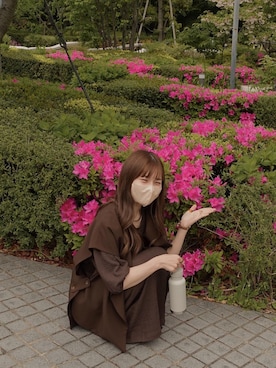 「アイテム（ベスト）」を使った、高芦あかりさん（レディース・152cm）の夏コーディネート