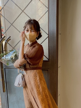 ◎Leja 美脚効果ハイウエストチュールレース切り替えドレス ◎Leja 美脚効果ハイウエストチュールレース切り替えドレス