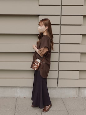 「LOEWE（ロエベ）のアイテム」を使った、高芦あかりさん（レディース・152cm）の夏コーディネート
