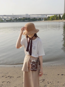 「ehka sopo（エヘカソポ）のアイテム」を使った、高芦あかりさん（レディース・152cm）の春コーディネート