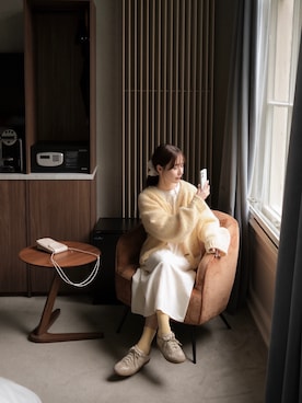 「アイテム（ワンピース/ドレス）」を使った、高芦あかりさん（レディース・152cm）の秋コーディネート