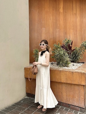 「moi tytto（モイテュット）のアイテム（帽子）」を使った、高芦あかりさん（レディース・152cm）の夏コーディネート