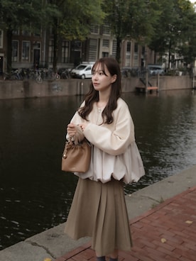 「アイテム（ブルゾン）」を使った、高芦あかりさん（レディース・152cm）の秋コーディネート