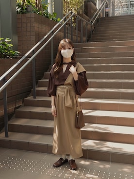 「moi tytto（モイテュット）のアイテム（バッグ）」を使った、高芦あかりさん（レディース・152cm）の春コーディネート