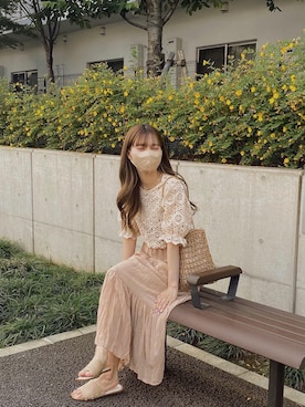 「emi+（エミプラス）のアイテム」を使った、高芦あかりさん（レディース・152cm）の夏コーディネート
