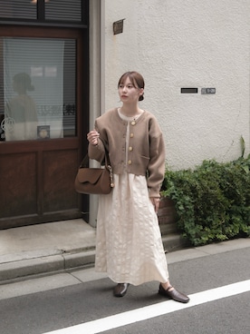 「アイテム（ワンピース/ドレス）」を使った、高芦あかりさん（レディース・152cm）の秋コーディネート