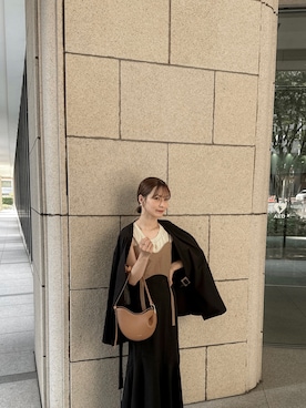 「アイテム（ノーカラージャケット）」を使った、高芦あかりさん（レディース・152cm）の夏コーディネート
