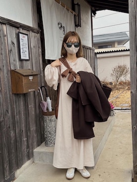 高芦あかりさん（レディース・152cm）の冬コーディネート