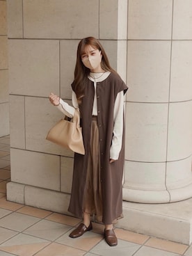 「アイテム（その他シューズ）」を使った、高芦あかりさん（レディース・152cm）の春コーディネート