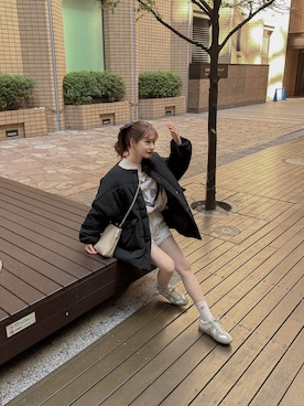 「LAC-VERT（ラック・ヴェール）のアイテム（トップス）」を使った、高芦あかりさん（レディース・152cm）の秋コーディネート