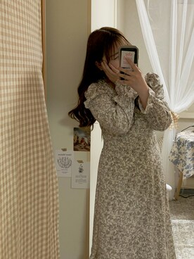「韓国好きな人と繋がりたい」｜「アイテム（ワンピース/ドレス）」を使った、ゆずゆさん（レディース・154cm）の春コーディネート