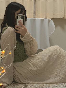 「韓国好きな人と繋がりたい」｜「アイテム（ワンピース/ドレス）」を使った、ゆずゆさん（レディース・154cm）の秋コーディネート