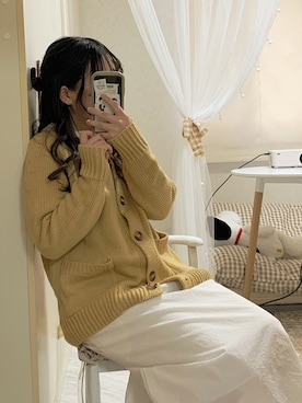 「韓国好きな人と繋がりたい」｜「アイテム（ワンピース/ドレス）」を使った、ゆずゆさん（レディース・154cm）の春コーディネート