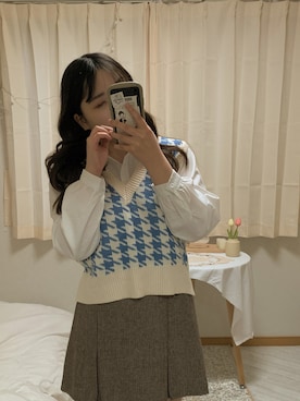 「SONA（ソナ）のアイテム（ジャケット/アウター）」を使った、ゆずゆさん（レディース・154cm）の冬コーディネート