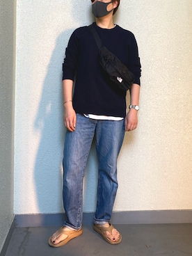 「OOFOS(ウーフォス)のアイテム」を使った、ぴろぷんさん(メンズ・174cm)の秋コーディネート