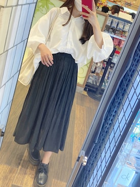 「chocomee（チョコミー）のアイテム（スカート）」を使った、minoriさん（レディース・152cm）の夏コーディネート