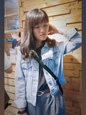 「GRL（グレイル）のアイテム（デニムジャケット）」を使った、Joyceさん（レディース・161cm）の春コーディネート
