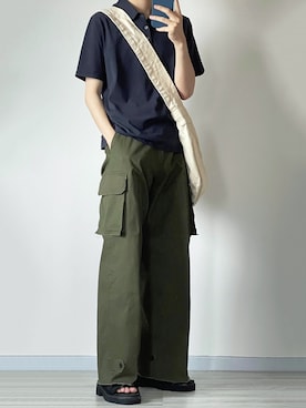 「URBAN RESEARCH ROSSO MEN（アーバンリサーチロッソメン）の『XLサイズあり』『抗菌/防臭』ハイパフォーマンスコットン天竺ポロシャツ（ポロシャツ）」を使った、seiさん（メンズ・180cm）の夏コーディネート