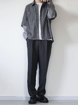 「FUDGEBOYのトラッドスタイル」｜「アイテム（ノーカラージャケット）」を使った、seiさん（メンズ・180cm）の春コーディネート
