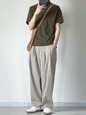 「URBAN RESEARCH ROSSO MEN（アーバンリサーチロッソメン）の『XLサイズあり』『抗菌/防臭』ハイパフォーマンスコットン天竺ポロシャツ（ポロシャツ）」を使った、seiさん（メンズ・180cm）の夏コーディネート