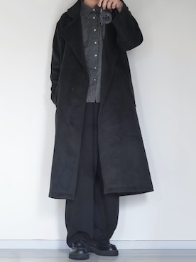 「CREARE -LINO-（クレアーレリノ）のアイテム（チェスターコート）」を使った、seiさん（メンズ・180cm）の冬コーディネート