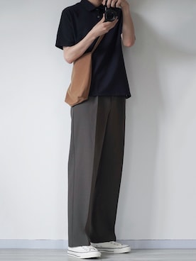 「URBAN RESEARCH ROSSO MEN（アーバンリサーチロッソメン）の『XLサイズあり』『抗菌/防臭』ハイパフォーマンスコットン天竺ポロシャツ（ポロシャツ）」を使った、seiさん（メンズ・180cm）の夏コーディネート