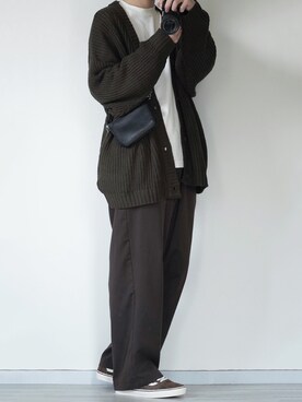 「remer（リメール）のアイテム（スラックス）」を使った、seiさん（メンズ・180cm）の冬コーディネート