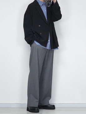 「LILL（リル）のアイテム（テーラードジャケット）」を使った、seiさん（メンズ・180cm）の冬コーディネート