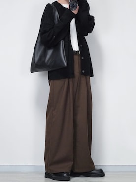 「Adoon plain（アドーンプレーン）のアイテム（バッグ）」を使った、seiさん（メンズ・180cm）の冬コーディネート
