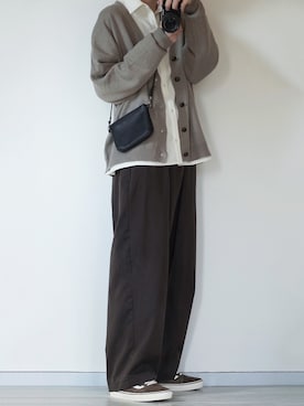 「remer（リメール）のアイテム（スラックス）」を使った、seiさん（メンズ・180cm）の冬コーディネート