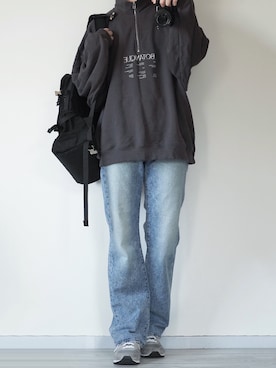 「re_k by JUNRED（レクバイジュンレッド）のアイテム（スウェット）」を使った、seiさん（メンズ・180cm）の春コーディネート