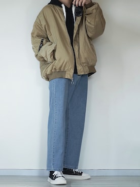 「act'm（アクトム）のアイテム（MA-1）」を使った、seiさん（メンズ・180cm）の冬コーディネート