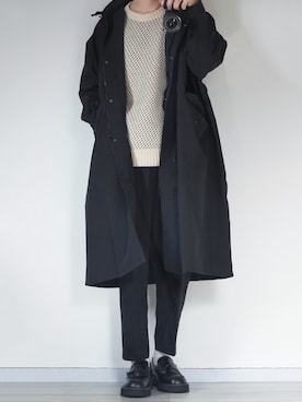 「Uiscel（ユイセル）のアイテム（モッズコート）」を使った、seiさん（メンズ・180cm）の冬コーディネート
