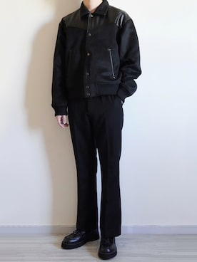 「秋」｜「アイテム（スタジャン）」を使った、seiさん（メンズ・180cm）の秋コーディネート
