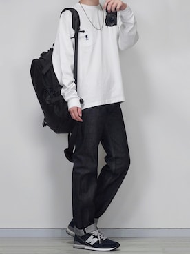 「U.S. POLO ASSN.（ユーエスポロアッスン）のU.S. POLO ASSN. /ユーエスポロアッスン 別注ワンポイント刺繍 ビッグシルエット長袖カットソー（Tシャツ/カットソー）」を使った、seiさん（メンズ・180cm）の夏コーディネート
