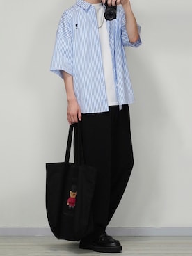 「TUTTU（トゥトゥ）のアイテム（Tシャツ/カットソー）」を使った、seiさん（メンズ・180cm）の夏コーディネート
