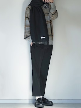 「DOOPZ（ドープス）のアイテム（スラックス）」を使った、seiさん（メンズ・180cm）の冬コーディネート