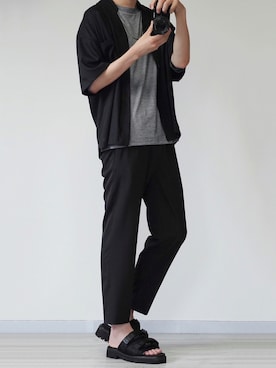 「DOOPZ（ドープス）のアイテム（スラックス）」を使った、seiさん（メンズ・180cm）の夏コーディネート