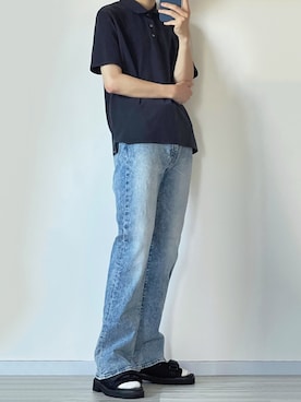 「URBAN RESEARCH ROSSO MEN（アーバンリサーチロッソメン）の『XLサイズあり』『抗菌/防臭』ハイパフォーマンスコットン天竺ポロシャツ（ポロシャツ）」を使った、seiさん（メンズ・180cm）の夏コーディネート