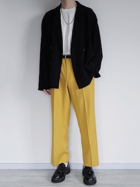 「LILL（リル）のアイテム（テーラードジャケット）」を使った、seiさん（メンズ・180cm）の秋コーディネート