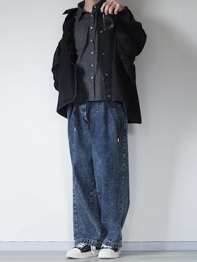 「ADRER（アドラー）のアイテム（デニムジャケット）」を使った、seiさん（メンズ・180cm）の冬コーディネート