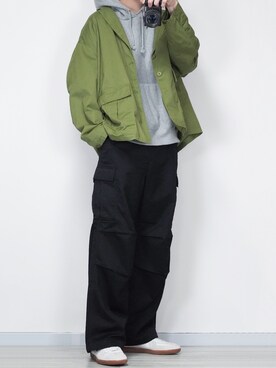 「いまどきジャケット写真」｜「アイテム（パーカー）」を使った、seiさん（メンズ・180cm）の春コーディネート
