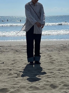 「アイテム（シャツ/ブラウス、シルバー系）」を使った、nさん（メンズ・173cm）の秋コーディネート