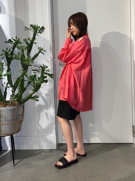 「アパレルスタッフ」｜「アイテム（サンダル）」を使った、rikaさん（レディース・155cm）の夏コーディネート