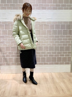 「Te chichi（テチチ）のアイテム（ダウンジャケット/コート）」を使った、harumilkさん（レディース・154cm）の秋コーディネート