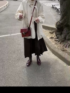 「POU DOU DOU（プードゥドゥ）のアイテム（ジャケット/アウター）」を使った、ささん（レディース・158cm）の秋コーディネート