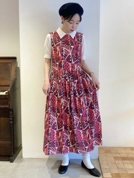 「アイテム（ポロシャツ）」を使った、Iwaさん（レディース・160cm）の夏コーディネート