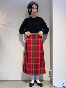 「アイテム（バレエシューズ）」を使った、Iwaさん（レディース・160cm）の秋コーディネート