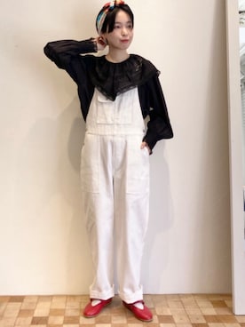 「アイテム（サロペット/オーバーオール）」を使った、Iwaさん（レディース・160cm）の秋コーディネート